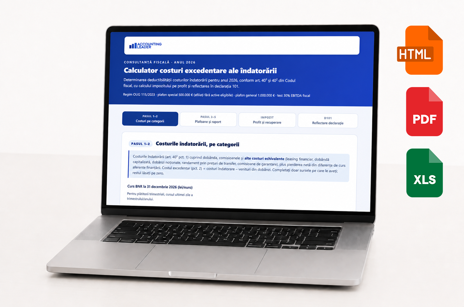 Deducerea cheltuielilor cu dobânda la calculul impozitului pe profit- Fisier de Lucru Fiscal + Newsletter + Tabel